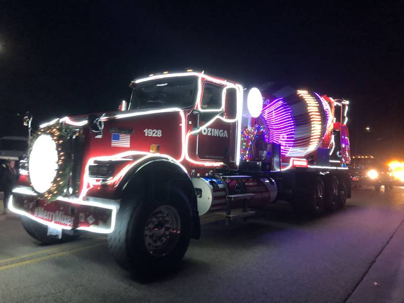 The Ozinga Merry Mixer in the Johnsburg Holiday Parade Saturday night
