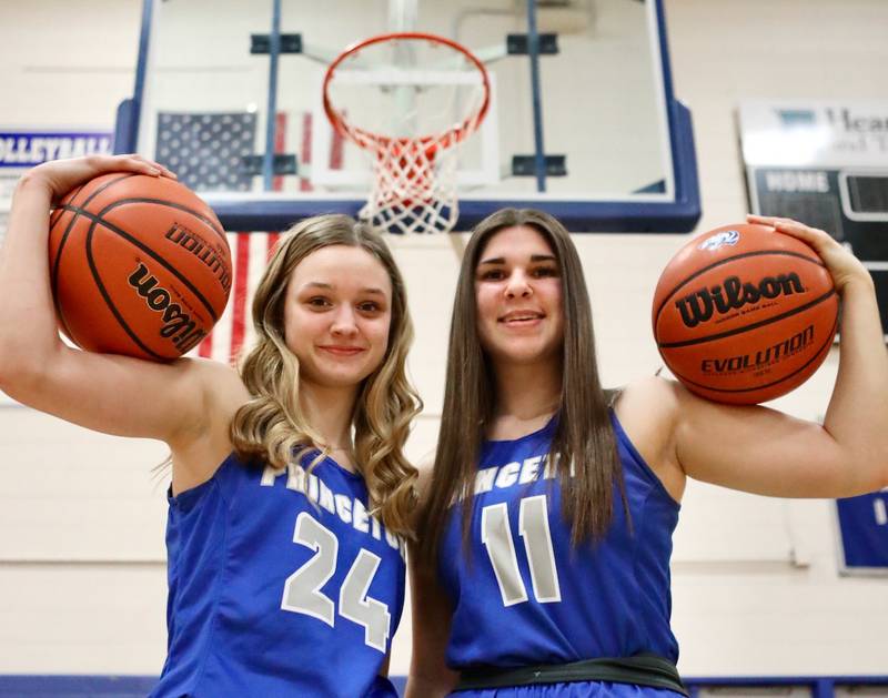 Princeton freshman Keighley Davis (left) and senior Olivia Gartin led the Tigresses to a historic 27-5 season and their second straight Three Rivers East championship.