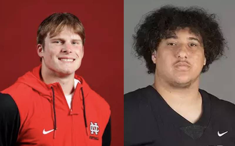 Princeton's Drew Harp (left) plays for North Central College while Bureau Valley's Ayize Martin is a member of the College of DuPage Chaparrals.