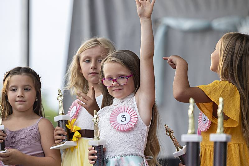 Aurora Vaughan wins the biggest personality award Wednesday August 2, 2023 during the Little Miss Ogle County pageant.