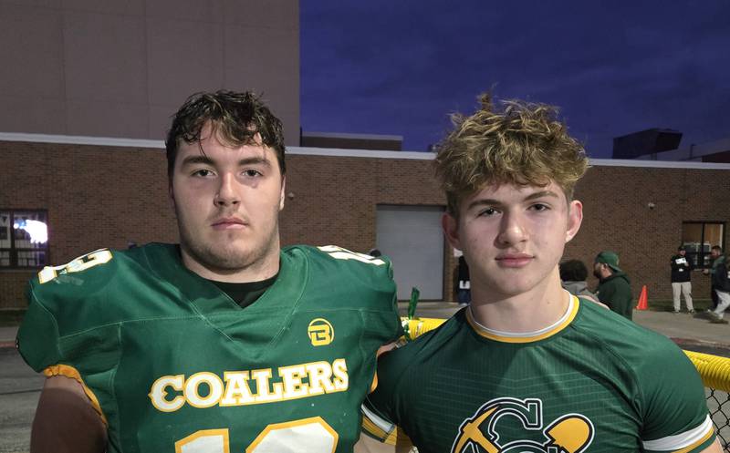 Coal City's Emmett Easton (left) and Logan Natyshok