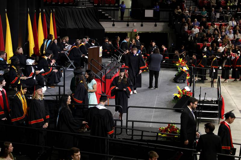 Batavia High School graduates cross the state for the school’s 2025 commencement ceremony on Wednesday, May 21, 2025 at Northern Illinois University in DeKalb.