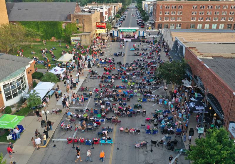 A large crowd attended the Mike and Joe band during the Down on Main Street Concert series on Friday, July 12, 2024 downtown Princeton.