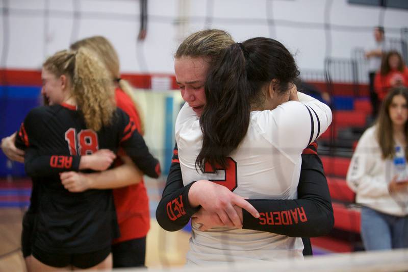Huntley reacts to the loss against Barrington at the Class 4A Super Sectional Final on Friday, Nov. 4,2022 in Dundee.