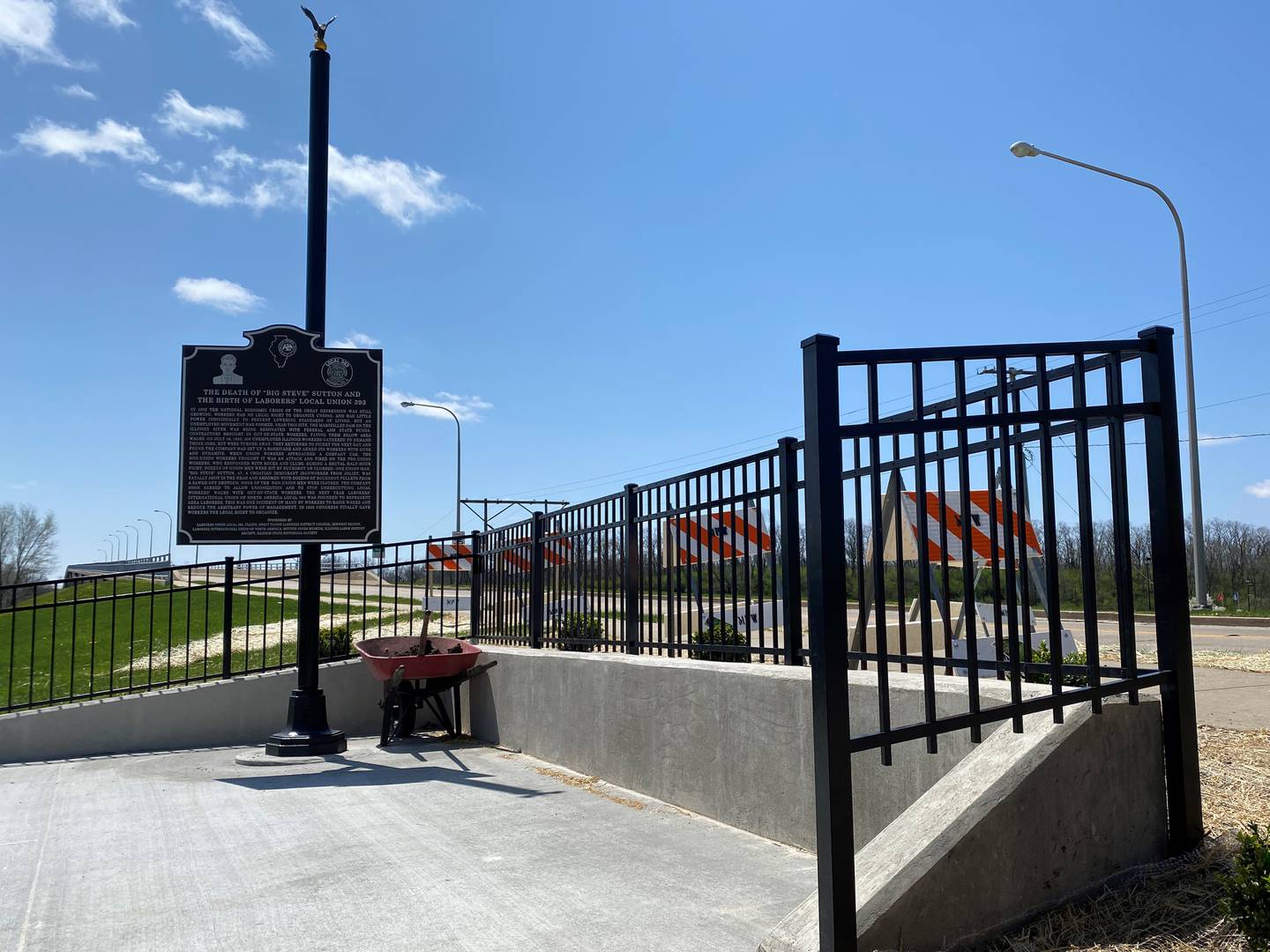 A plaque was placed in Marseilles near the Illinois River bridge memorializing the life of Steve Sutton and drawing attention to the incident that led to his death.