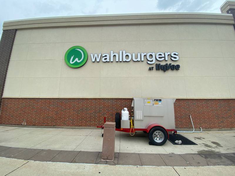 Casual burger restaurant chain Wahlburgers is set to open a new location inside Hy-Vee grocer, 2700 DeKalb Avenue, Sycamore, shown here Sunday, Aug. 13, 2023.