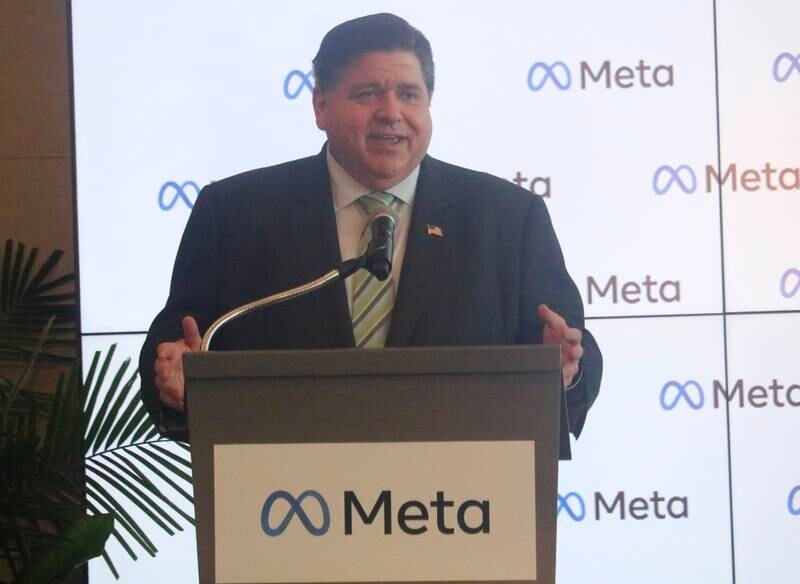 Gov. JB Pritzker joined local dignitaries and community leaders in DeKalb 
on Wednesday, Nov. 29, 2023, at a grand opening ceremony to celebrate the Meta DeKalb Data Center coming online. Once fully operational, the campus will house more than 2.3 million square feet across five buildings. The data center at 2050 Metaverse Way marks more than $1 billion investment in DeKalb.
