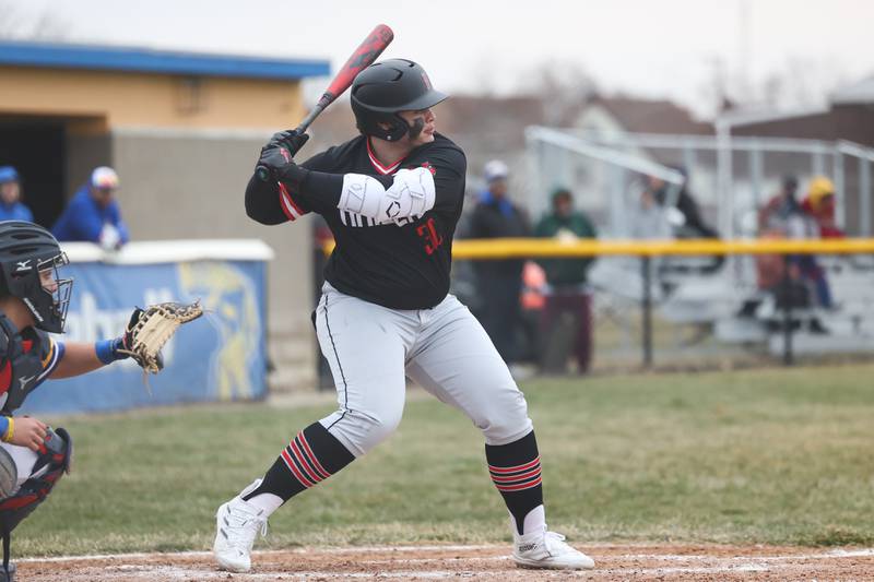 Bolingbrook’s Tommy Corley bats against Joliet Central on Tuesday, March 21st. 2023.