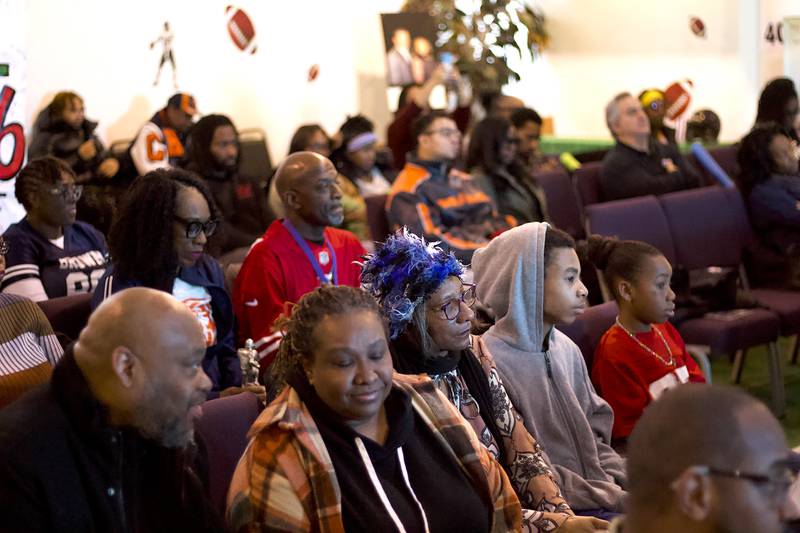 Attendees at the Super Soul Bowl Sunday on Sunday, Feb. 8, 2026, at New Canaan Land Christian Church, 225 E. Clinton St., Joliet.