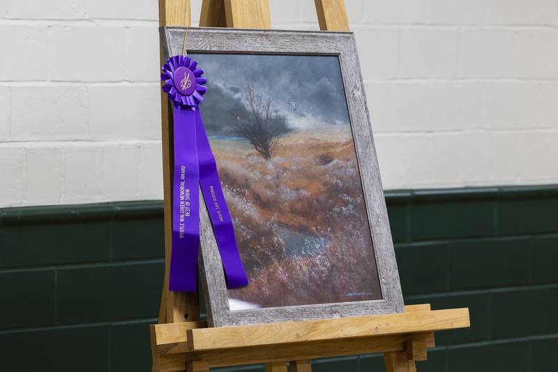 A pastel work by Dan Bowman titled “Clear Creek Bluff,” was named Best of Show Thursday, April 3, 2025, at the Phidian Club’s art show.