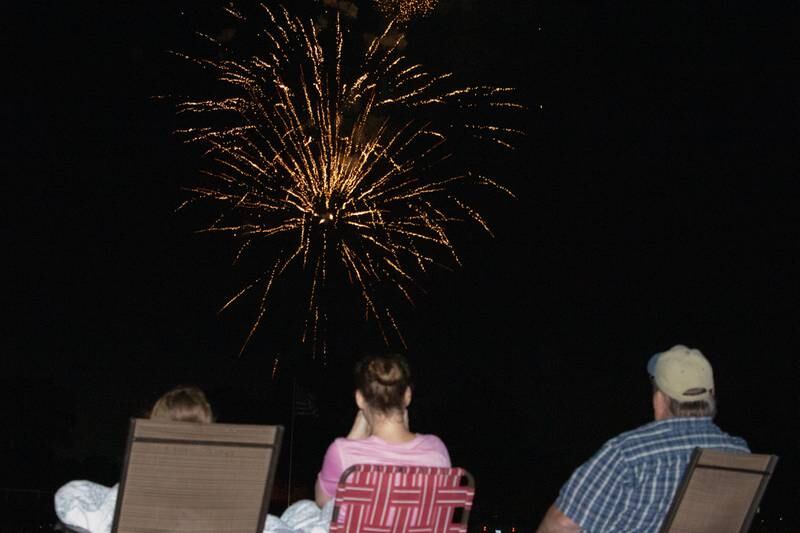 People of mendota watch on as the annual fireworks display begins on Saturday, June 29, 2024 at Lake Mendota.