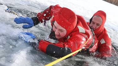 Photos: Oglesby, Utica, and Tonica firefighters brave arctic cold for crucial ice rescue drill