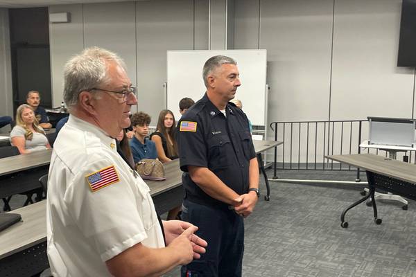 Tolley takes oath as full-time Mendota firefighter and paramedic