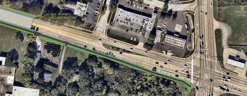 The Illinois Department of Transportation began work this week to rebuild East State Street from Glengarry Drive to the Fox River in Geneva, starting with lane closures this week.