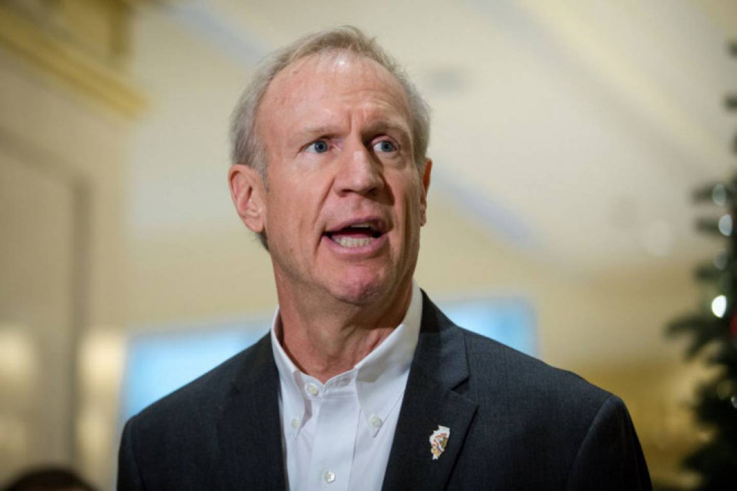Then-Gov. Bruce Rauner in late 2016, more than a year into Illinois’ budget impasse. The stalemate, which lasted two years, resulted from the ideological battle between the Republican governor and Democrats who controlled the General Assembly.