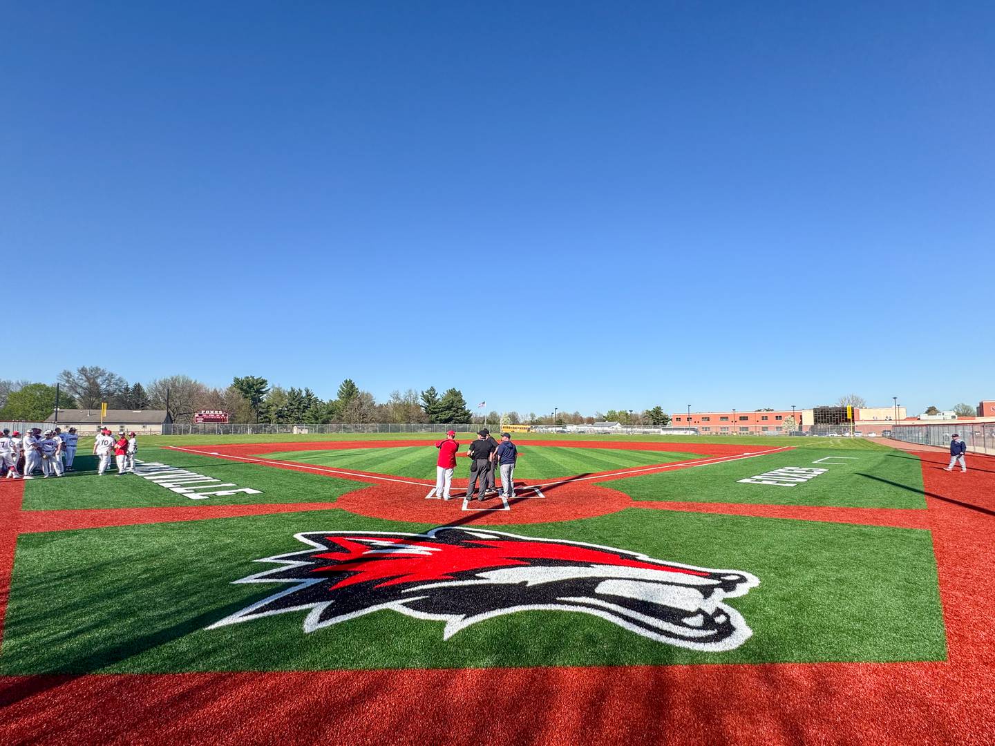 Opening day of the new turf baseball field at Yorkville High School on Monday, April 15, 2024.