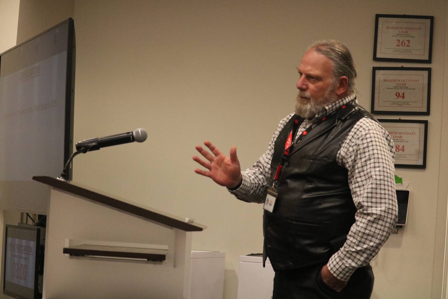 Assistant Transit Manager Brian Van Hine briefs the DeKalb City Council Feb. 24, 2025 on changes coming to the public transit system.