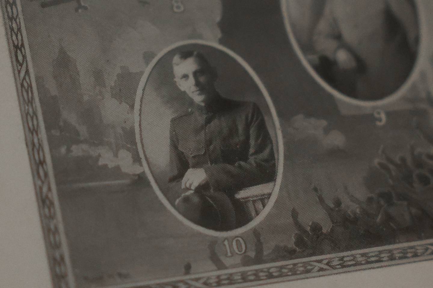 John Carey Kuhl was to be the first recipient of the family fruitcake while fighting in World War I. He returned home before the gifted fruitcake arrived and the fruitcake was returned to the sender. The fruitcake is now in the home of Craig and Sarah Randolph of Joliet.