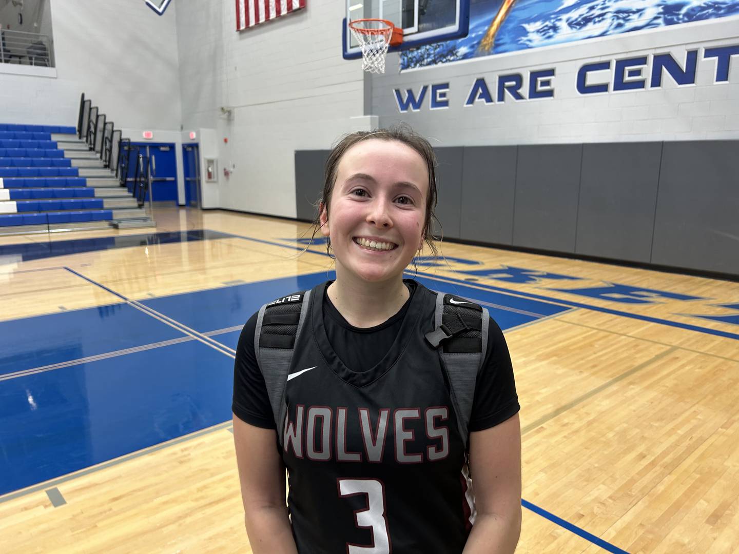 Prairie Ridge junior Zoe Nanos scored 28 points to held the Wolves pick up a 54-47 overtime win at Burlington Central on Tuesday night.