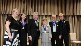 Tom Skilling, Jerry Rose at Fox Valley Arts Hall of Fame gala  