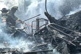 Photos: Crews battle structure fire in rural Polo