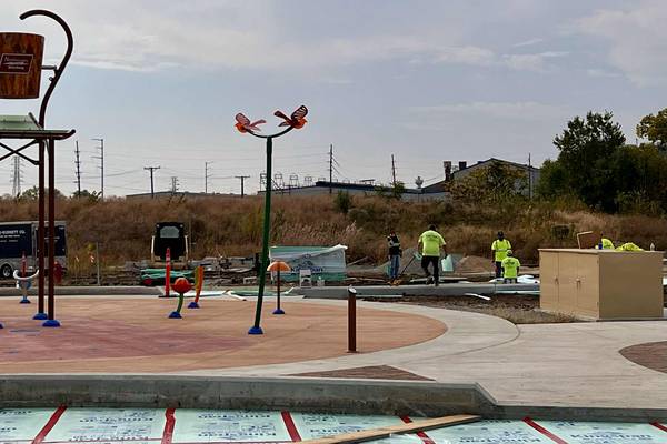 Sterling riverfront park delays persist, ice ribbon may open near end of the year