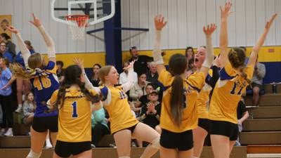 Photos: Logan Jr. High 8th grade volleyball vs. Rockford Marshall in the Class 3A Regional final