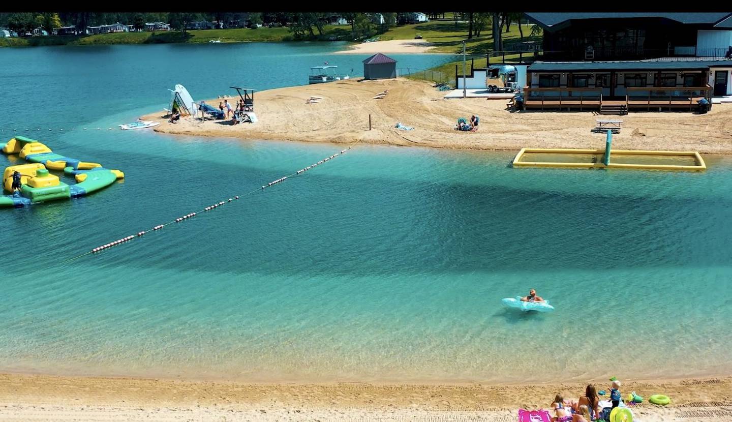 Pearl Lake Beach has 50 acres of water and an 8-acre beach. It was purchased in April 2023 and has since been renovated.