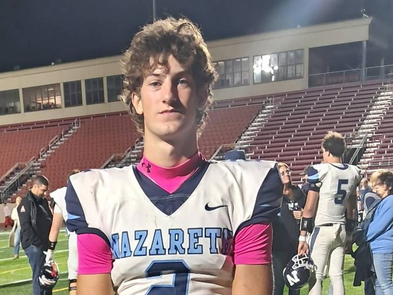 Nazareth quarterback Jackson Failla
