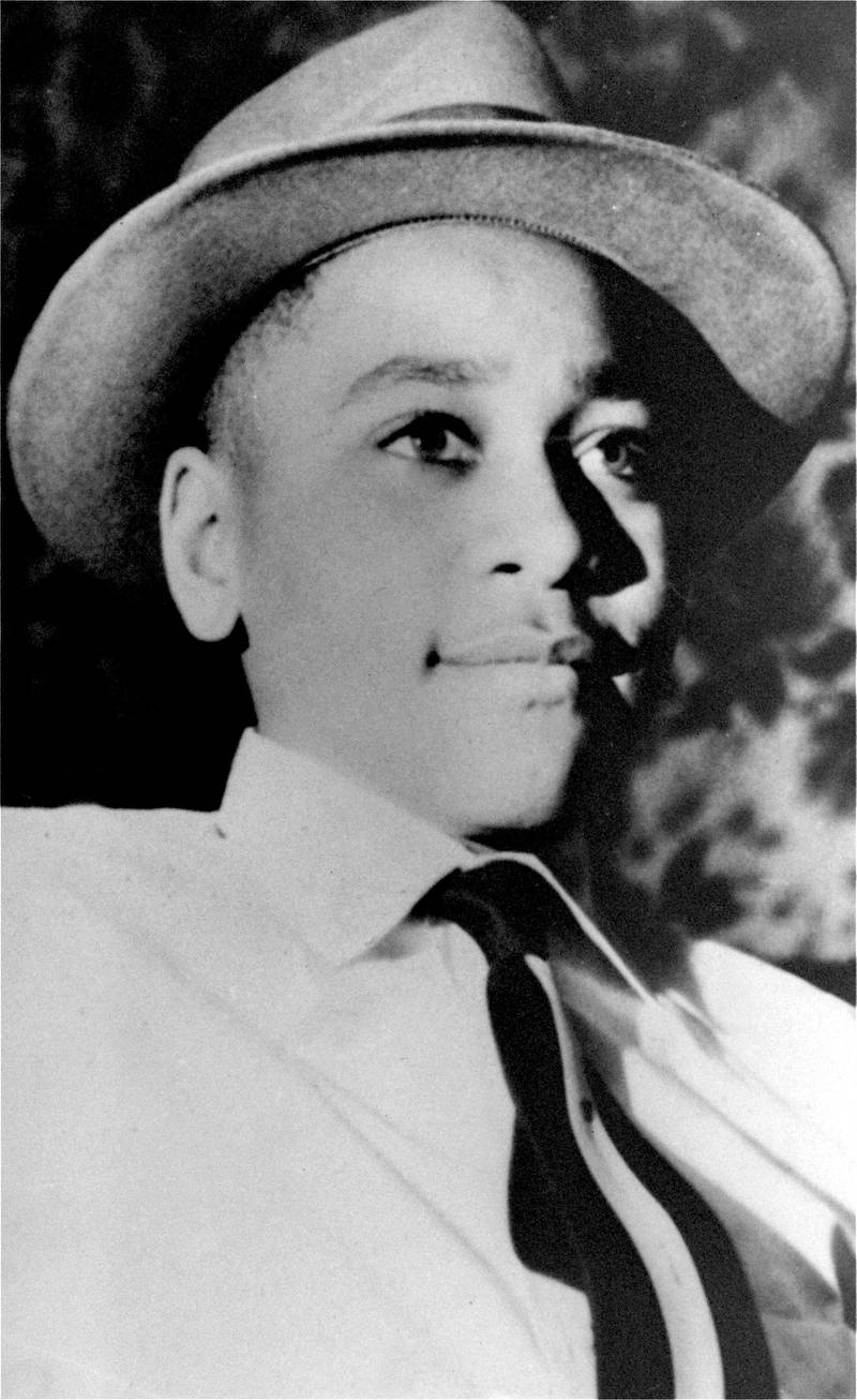 FILE - An undated portrait of Emmett Louis Till, a black 14 year old Chicago boy, whose weighted down body was found in the Tallahatchie River near the Delta community of Money, Mississippi, August 31, 1955. Local residents Roy Bryant, 24, and J.W. Milam, 35, were accused of kidnapping, torturing and murdering Till for allegedly whistling at Bryant's wife. A team searching the basement of a Mississippi courthouse for evidence about the lynching of Black teenager Emmett Till has found the unserved warrant in June 2022 charging a white woman in his kidnapping in 1955, and relatives of the victim want authorities to finally arrest her nearly 70 years later. (AP Photo, File)