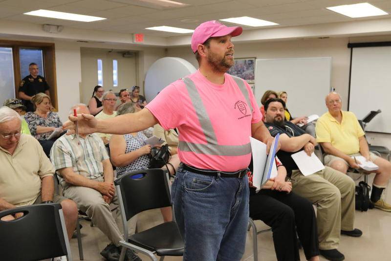 during an Algonquin Township meeting on Wednesday, June 13, 2018 in Crystal Lake.