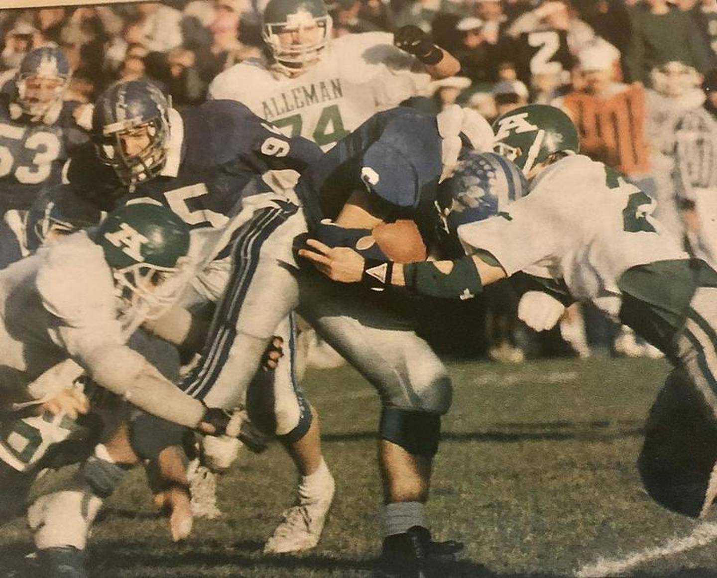 Princeton bulled through Rock Island Alleman 27-14 in front of a overflow crowd in a 1989 quarterfinal game at Bryant Field. The 1989 Tigers win in the Bureau County Mythical quarterfinals.
