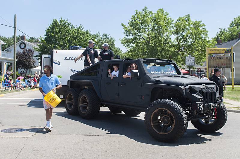 Kunes RV broke out a beast of a ride for their entry in Dixon’s Petunia parade Sunday, July 3, 2022.