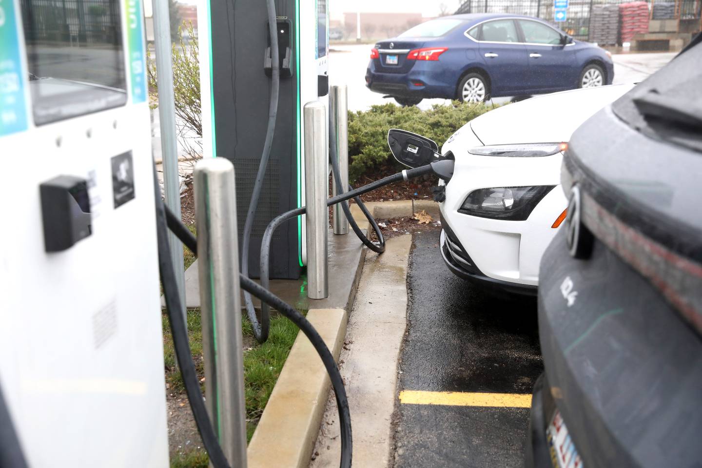 There are eight DC fast-charging Electrify America stations for electric vehicles at Meijer in Oswego.