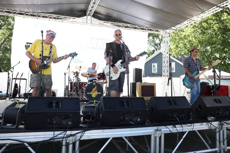 A band performs at Plainfield Fest on Saturday June 29, 2024.