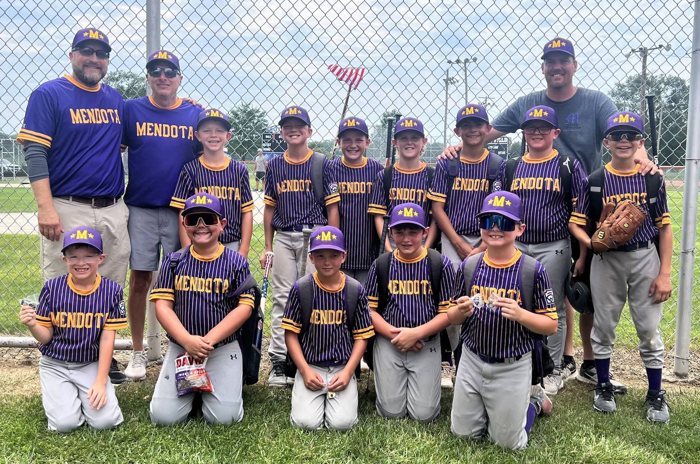 The Mendota Minor League baseball team went 3-0 in pool play in the state tournament on July 13-14 in Paris, Ill. Mendota advances to bracket play beginning Monday.