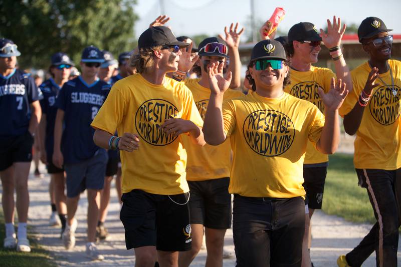 Teams participate in the Opening Ceremony Parade at the MCYSA 2022 Summer International Baseball Tournament hosted by McHenry County Youth Sports Association ate Lippold Park on July 21,2022 in Crystal Lake.