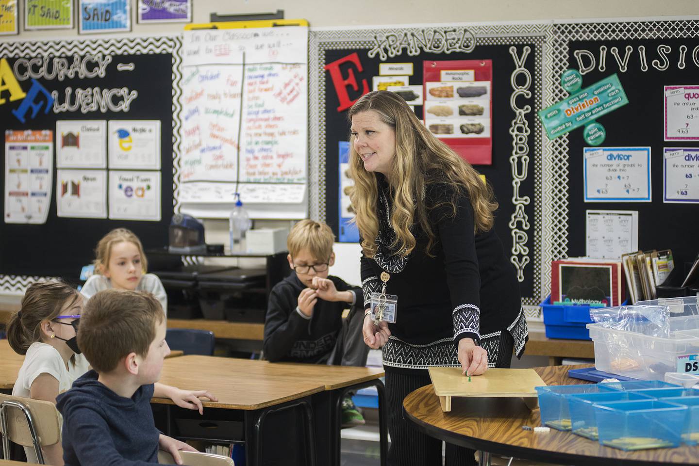 Madison School fourth grade teacher Kim Bork leads her class in an assignment at the Dixon school.  Bork is the president of of the Sauk Valley Reading council and has been named the Sauk Valley Media and KSB Hospital's Dixon Amazing Teacher in 2020 and received the Family Literacy Award in 2021.