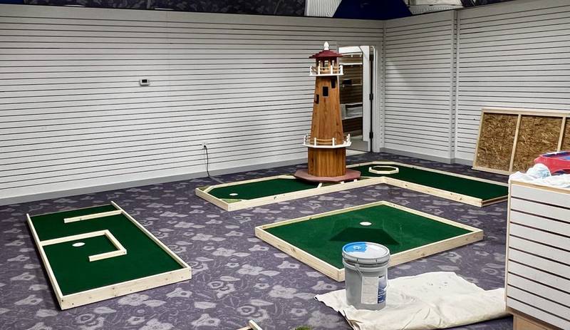 The 9th Hole Mini Golf & More inside Sterling's Northland Mall.