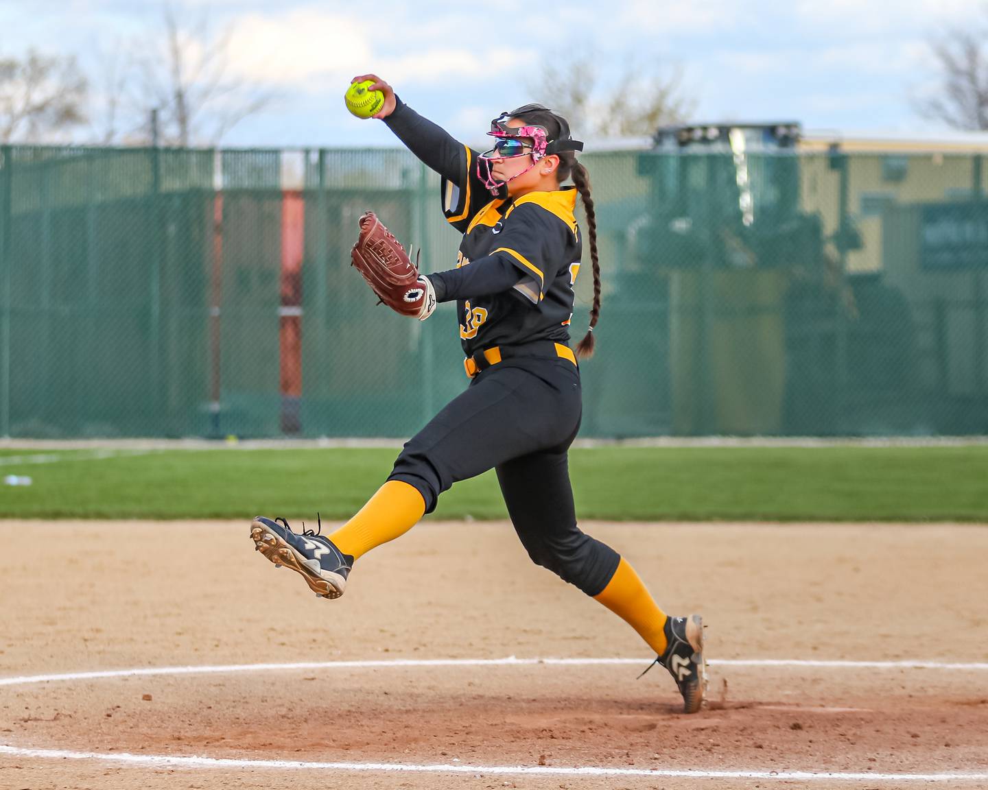 Joliet West's Gabriela Juarez (39) delivers a pitch during softball game between Joliet West at Joliet Central on Tuesday, April 15, 2025  in Joliet.