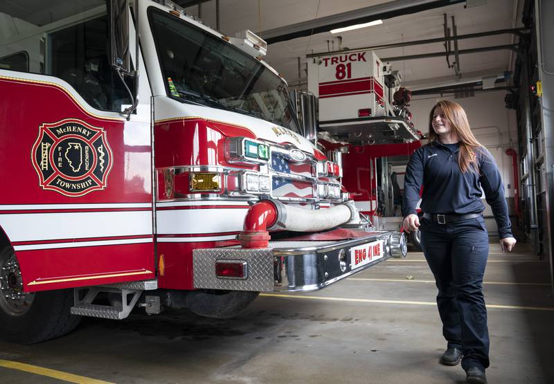 McHenry Township Fire Protection District firefighter/paramedic Kerry Uhlhorn, photographed on Wednesday, July 20, 2022 at Station 1 in McHenry, was one of the firefighters hired on full time from part time in the beginning on the year. Ryan Rayburn for Shaw Local