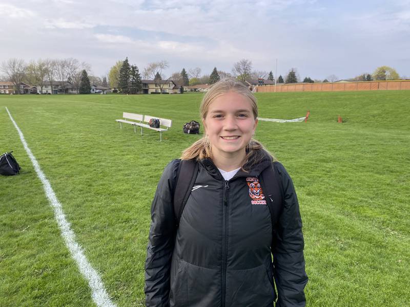 Crystal Lake Central's Brooklynn Carlson tallied a hat trick in the Tigers' 7-1 win on Thursday at McHenry.