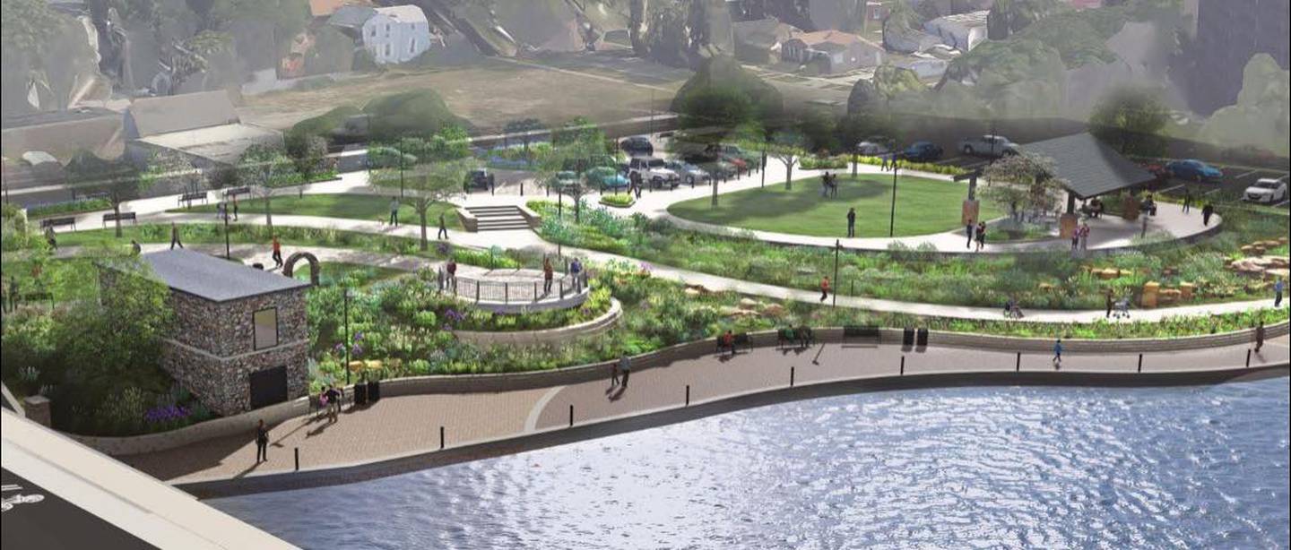 Rendering of the East Riverwalk in Kankakee.