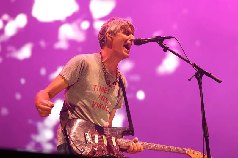 Stephen Malkmus of Pavement performs at Riot Fest on Saturday, Sept. 21, 2024 in Chicago.