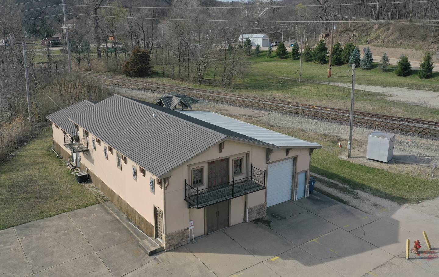 This building located across the street from the Utica Post Office has the potential for the Village of Utica to purchase the building and become the future train station on Tuesday, March 12, 2024 in Utica.