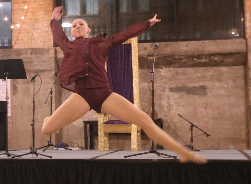 Lydia Steinbach, a senior at La Salle-Peru High School, dances during the 9th annual NCI Artworks Mad Hatter Ball on Friday, Jan. 16, 2026 at the Westclox Event Center in Peru. Steinbach, is involved in dance, softball and student leadership groups at LPHS. Steinbach plans to study at Illinois Valley Community College in the fall and pursue a career as an orthodontist.