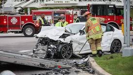 5 injured in 2 Huntley-area crashes; 1 car slams into garage