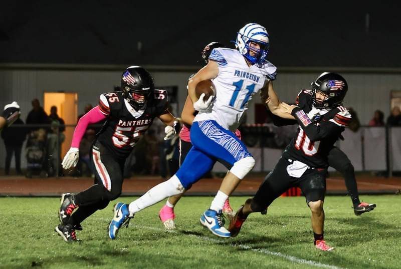 Princeton's Noah LaPorte proved to be a tough to bring down at Prophetstown Friday night.