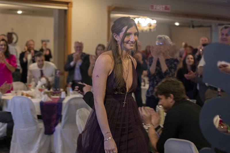 Hannah Wilson heads to the stage to accept one of the 4 under 40 awards Friday, April 17, 2026, at the Best of Dixon celebration.