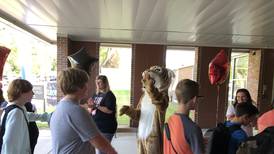 Celebration at Johnsburg Junior High School on first day of class